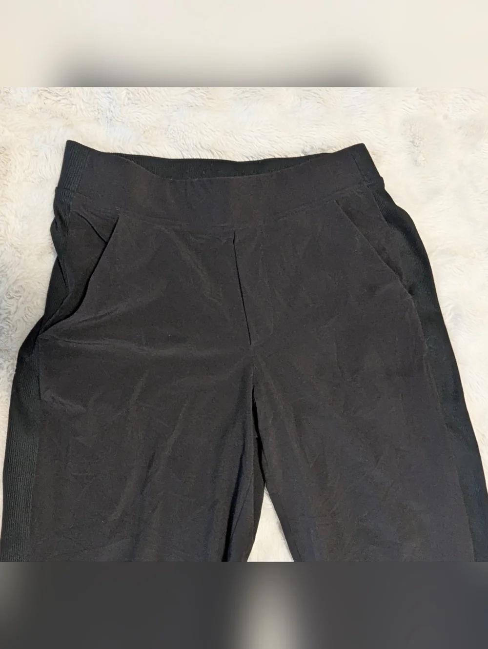 Athleta Black Tapered Pull-On Pants Commuter Travel - Picture 3 of 8